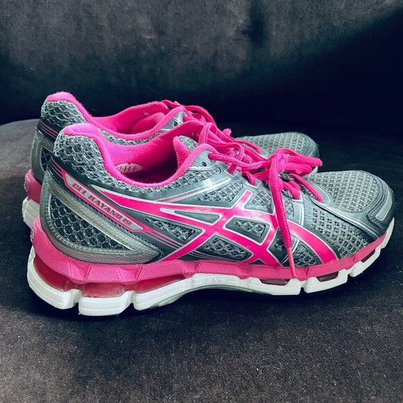 Asics Gel Kayano 19 Women's Athletic Running Shoes T350Q Grey Pink White 10 US - Picture 4 of 11